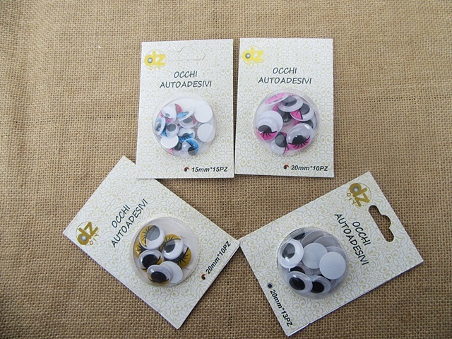 12Sheets Adhensive Googly Eyes Movable Eyes Craft Accessory Asso 12Sheets Adhensive Googly Eyes Movable Eyes Craft Accessory Asso
