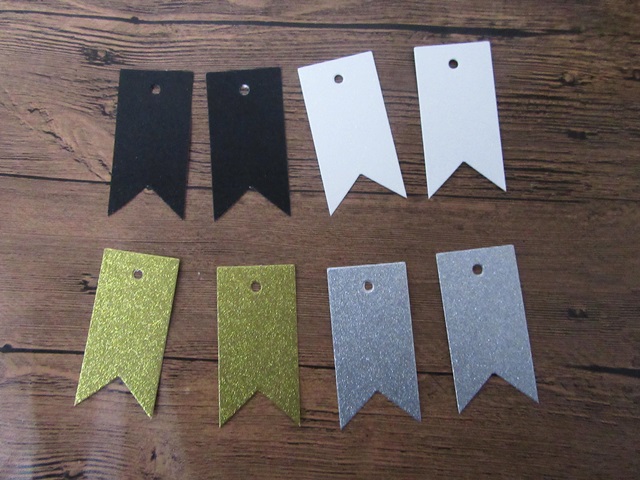 10Packets X 12Pcs Craft Paper Gift Tags Markers Labels 4 Colors - Click Image to Close