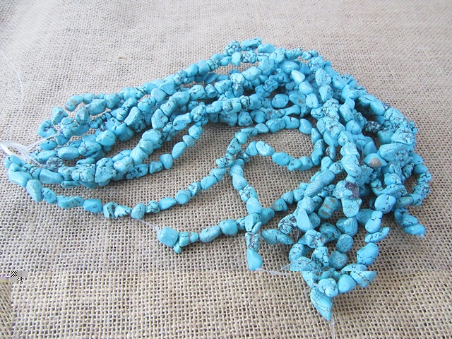 10Strands X 43Pcs Turquoise Beads Chips Gemstone Beads - Click Image to Close