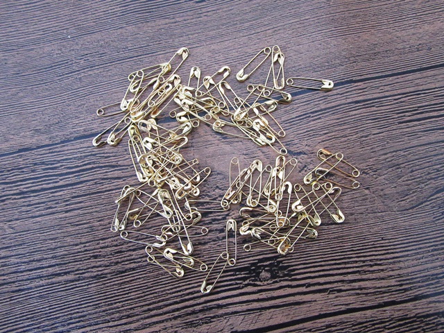 12Boxes Golden Color Sewing Craft Mini Clothes Safety Pins - Click Image to Close