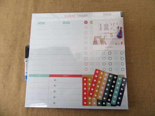 1Set Chore Chart Dry Erase Calendar Planner 35.6x35.6cm - Click Image to Close