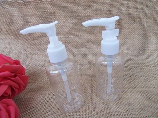 12x Transparent Barber Comestic Press Bottle 50ml