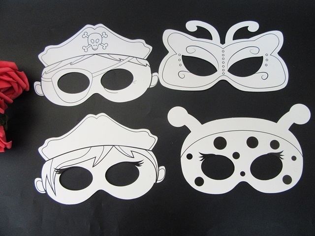 10Pkts X 12Pcs Plain White Paper Mask Opera Party Costume 10Pkts X 12Pcs Plain White Paper Mask Opera Party Costume