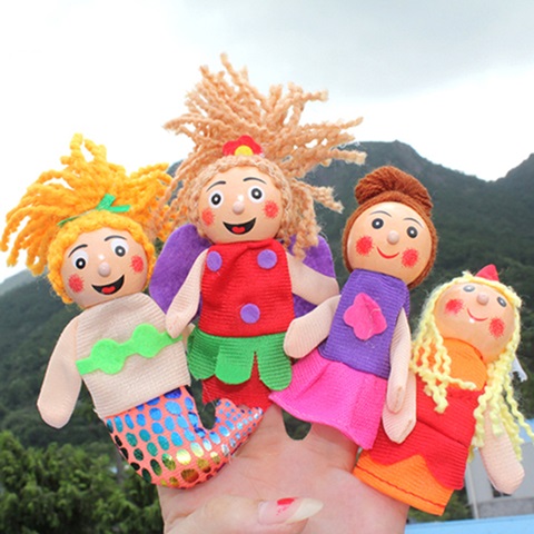 4Pcs Mermaid Finger Puppet Dolls Assorted - Click Image to Close