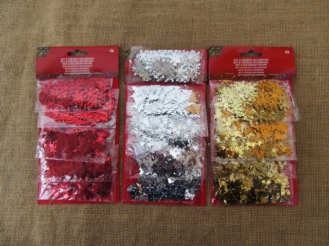 4Sheets X 5Pkts Star Etc Party Table Decoration Confetti Assorte - Click Image to Close