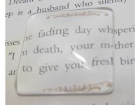 50Pcs Clear Cube Glass Magnifying Cabochon Tiles 24mm Beads