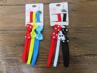 3Sheets X 3Pcs Colorful Long Hairbands Hair Elastic Assorted