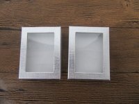 12 Silver Windowed Gift Case for Necklace Earring & Ring 9x7cm