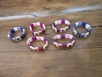 12X Wooden Girls' Cube Beads Bracelet Mixed Color 12X Wooden Girls' Cube Beads Bracelet Mixed Color