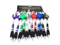 12 Carabiner Ball Point Pens w/Retractable String