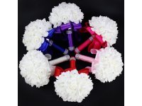 1Bunch Pure True Love Rose Flower Bridal Wedding Bouquet Set