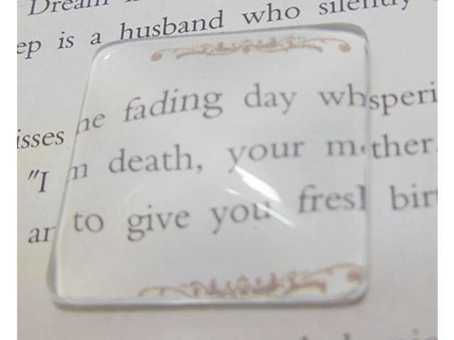 50Pcs Clear Cube Glass Magnifying Cabochon Tiles 24mm Beads 50Pcs Clear Cube Glass Magnifying Cabochon Tiles 24mm Beads