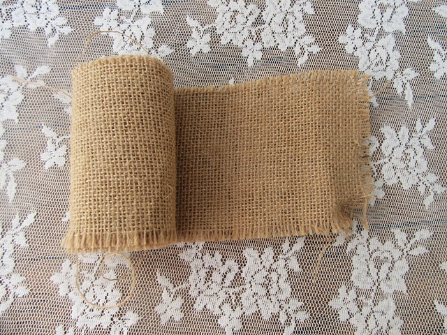 2Meter Hemp Burlap Ribbon Rope Craft Gift Package 105mm Wide - Click Image to Close
