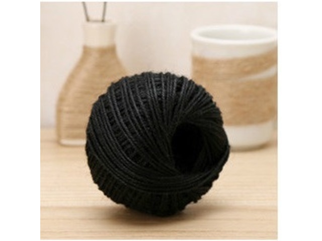 1X 100M Black Burlap Rope Hemp Cord Thread Jute String Roll DIY - Click Image to Close