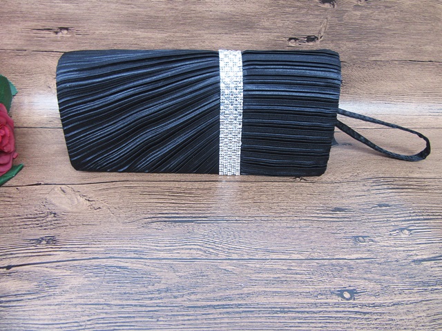 1X Elegant Black Evening Shoulder Bag Envelope Handbag Clutch 1X Elegant Black Evening Shoulder Bag Envelope Handbag Clutch