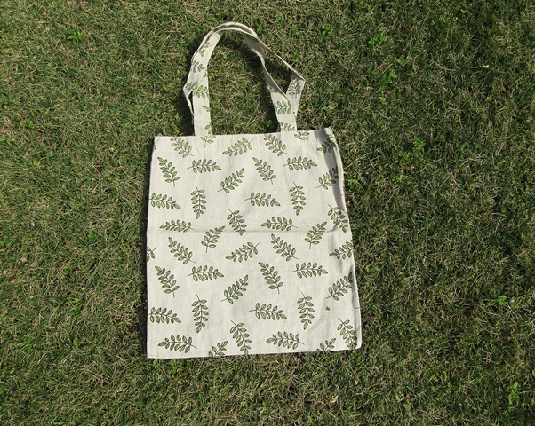 6Pcs Green Leaf Hemp Handbag Shopping Tote Bag Reussable Shoulde - Click Image to Close
