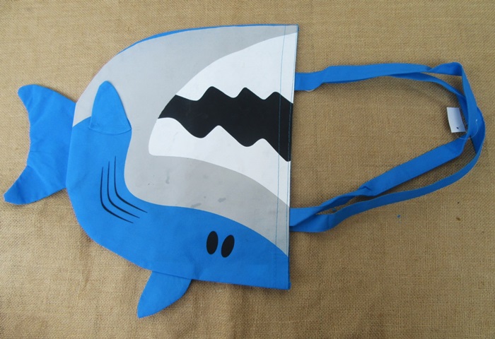 10Pcs Funny Shark Design Non-woven Reussable Shopping Tote Bag - Click Image to Close