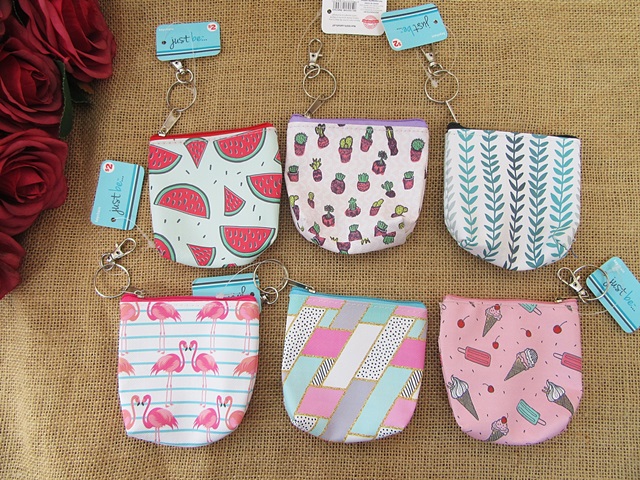 12Pcs Cute Coin Purses with Zipper Make Up Purse Assorted - Click Image to Close