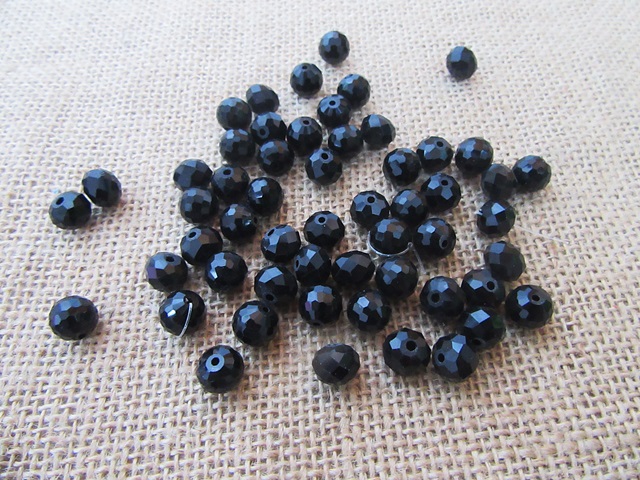 420Pcs New Glass Facted Beads 10mm - Black 420Pcs New Glass Facted Beads 10mm - Black