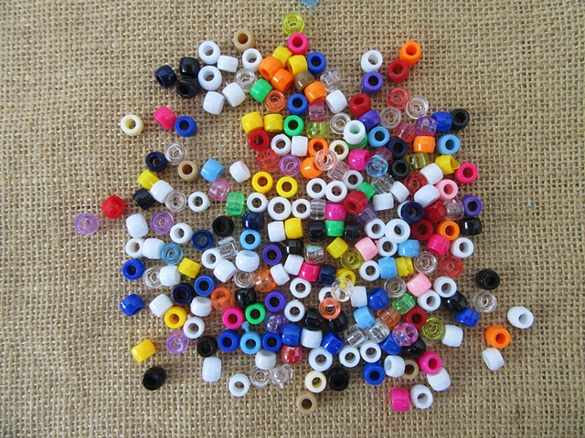 250Gram Loose Pony Beads Mixed Color 2 Sizes - Click Image to Close