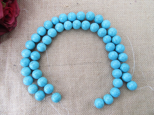 3Strands X 24Pcs Dyed Turo Gemstone Beads 18mm Dia - Click Image to Close