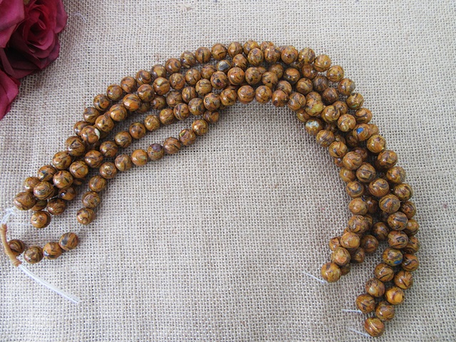 5 Strands x 34Pcs Jasper Beads for Making Jewelry - Click Image to Close