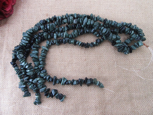 5Strands X 67Pcs Black Gemstone Beads Chips 12-14mm - Click Image to Close