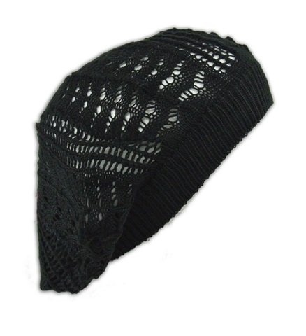 1X Knit Twist Beanie Hat Winter Warm Casual Cap - Black - Click Image to Close