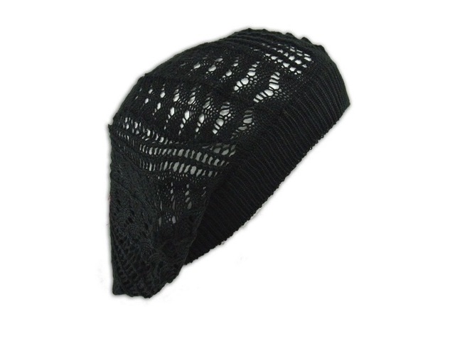 1X Knit Twist Beanie Hat Winter Warm Casual Cap - Black - Click Image to Close