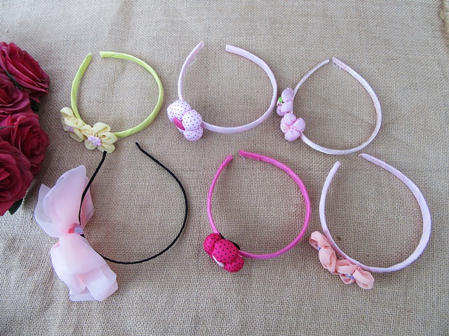 12Pcs New Girls Headbands Hair Band Hair Hoop Assorted - Click Image to Close