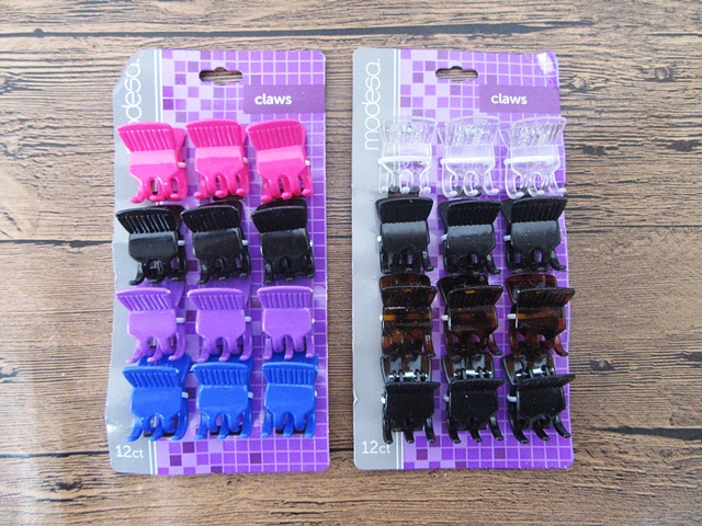 4Sheets x 12Pcs Hair Claw Hair Clips Hair Clamps Mixed Color - Click Image to Close