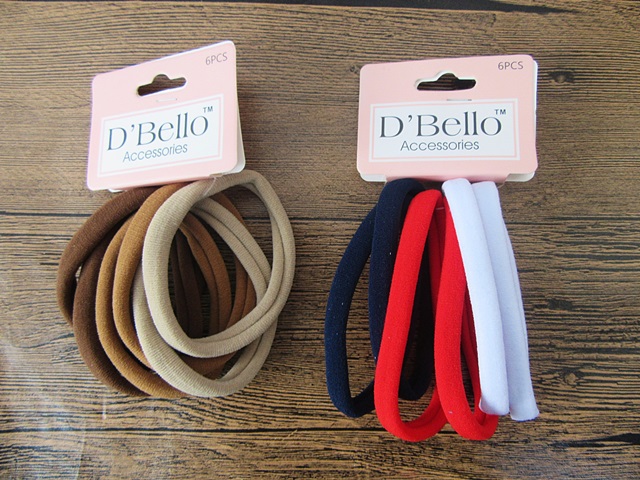 6Sheet x 6Pcs Seamless Elastic Hair Ties Bands Ponytail Holder