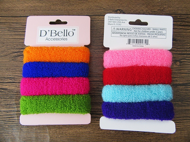 6sheet x 4pcs Elastic Hair Bands Scrunchies Hair Ties Mixed Colo 6sheet x 4pcs Elastic Hair Bands Scrunchies Hair Ties Mixed Colo