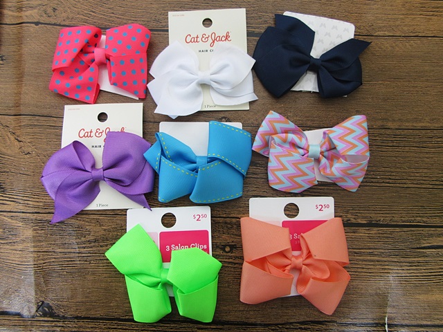 8Pcs New Hair Clips with Bowknot Assorted - Click Image to Close