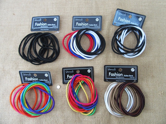 12Sheets X 10Pcs Colorful Hairbands Hair Elastic Rubber Band Ass 12Sheets X 10Pcs Colorful Hairbands Hair Elastic Rubber Band Ass