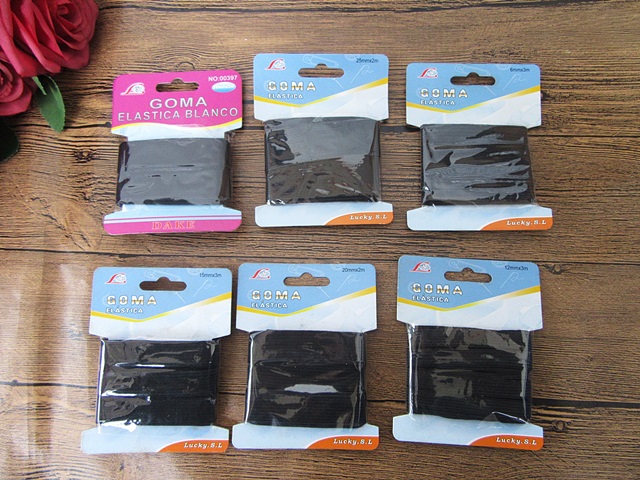 12Sheets Black Sewing Elastic Stretch Tape Trim Sewing Craft cf- 12Sheets Black Sewing Elastic Stretch Tape Trim Sewing Craft cf-