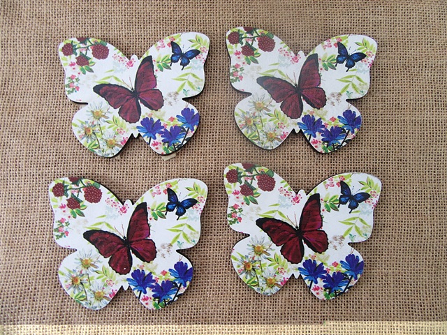 12Pcs Decorative Butterfly Shape Kitchenware MDF Coaster 12Pcs Decorative Butterfly Shape Kitchenware MDF Coaster