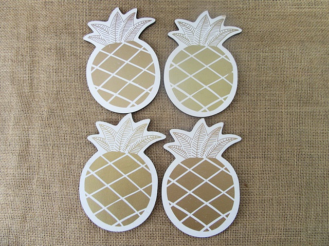 10Pcs Decorative Pineapple Shape Kitchenware MDF Coaster - Click Image to Close