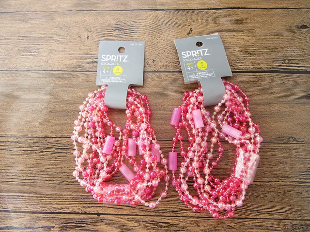 6Packs x 5Pcs Kids Girls Pink Beaded Necklace - Click Image to Close