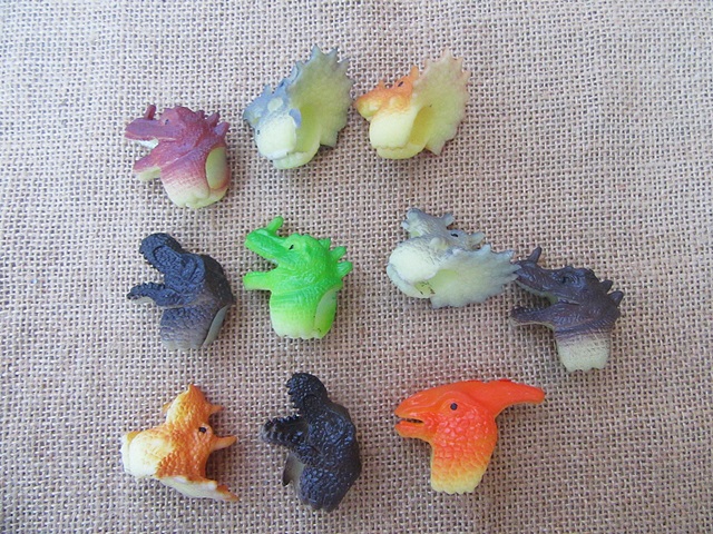 10Pcs 3D Animal Ring Opening Animal Ring Jewelry Kids Gift - Click Image to Close