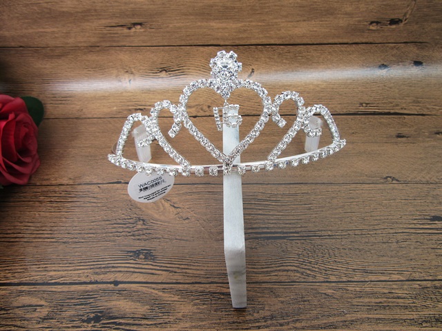 6Pcs Romantic Bridal Crown Crystal Hair Pin Headpiece - Click Image to Close