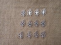 200Pcs Alloy Flat Leaf Beads Charms Pendants Wholesale