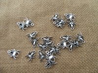 200Pcs Alloy Flat Spider Beads Charms Pendants Wholesale