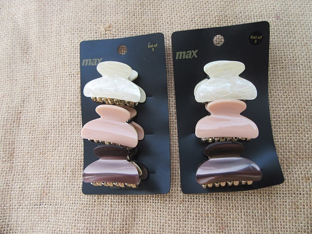 3Sheets Fashion Medium Claw Hair Clips Hair Clamp 3Sheets Fashion Medium Claw Hair Clips Hair Clamp