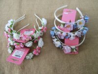 3Pcs Hawaiian Dress Party Flower Headbands Hair Clips Hair Hoop
