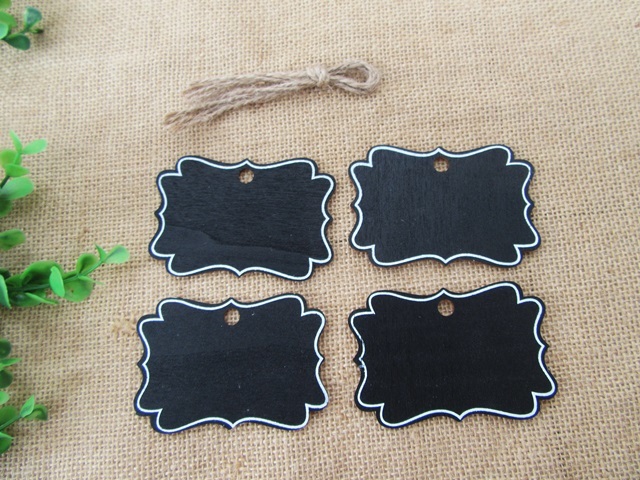 12Packs x 4Pcs Black Chalkboard Tags Clothes Pins with Hemp Cord 12Packs x 4Pcs Black Chalkboard Tags Clothes Pins with Hemp Cord