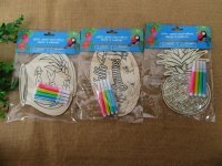 12Sets Kids Art Coloring Drawing Set DIY Color Your Own Decor