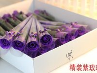 60Pcs Purple Bath Artificial Rose Soap Flower Mother's Day Valen 60Pcs Purple Bath Artificial Rose Soap Flower Mother's Day Valen