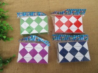 12 New Smooth Magic Snake Cube Puzzler Rubiks Great Toys