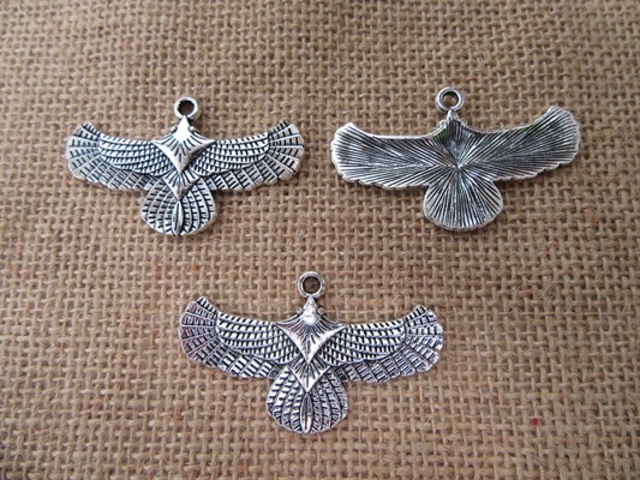 16Pcs Alloy Large Vivid Eagle Beads Charms Pendants